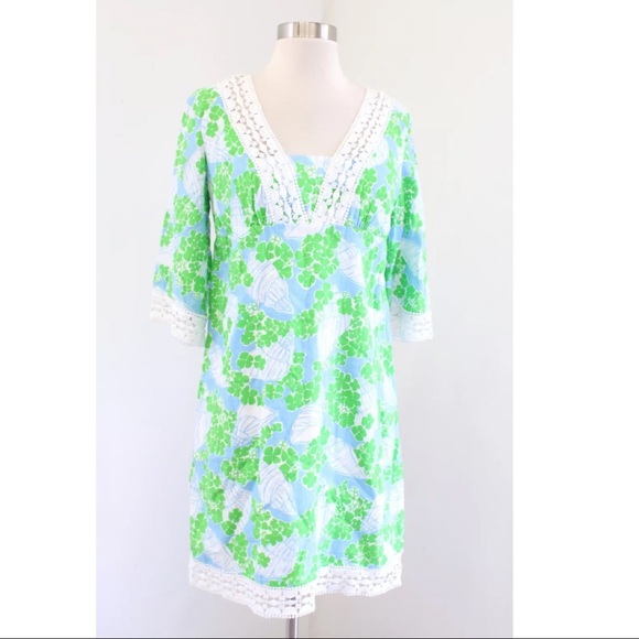 Lilly Pulitzer Seashell Floral Lace Trim Dress - Picture 2 of 9